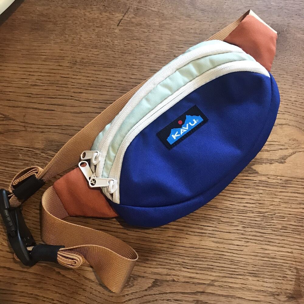 KAVU Spectator Sling Belt Bag Travel Fanny Pack In Springtime Unisex Earth Tone